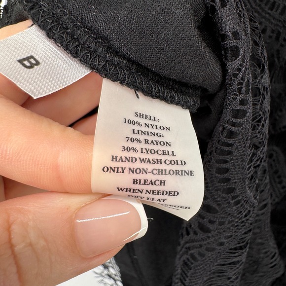 Ann Taylor Lace Scoop Neck Top Womens Sz S Black Whimsigoth Stevie Nicks Witchy - Picture 4 of 7